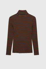 Immaculate Vegan - Lavender Hill Clothing Striped Cotton Roll Neck | Multiple Colours Adobe / UK8 / EU36 / US4