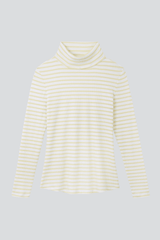 Immaculate Vegan - Lavender Hill Clothing Striped Cotton Roll Neck | Multiple Colours Yellow / UK8 / EU36 / US4