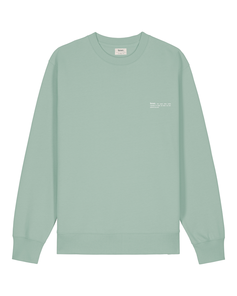hewn. Womens Organic Cotton Relaxed-fit Sweatshirt in Aloe Green