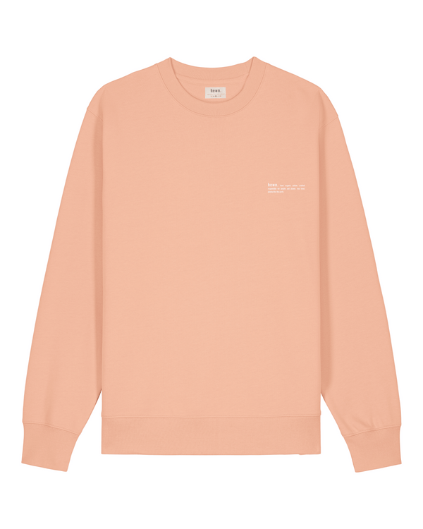 hewn. Womens Organic Cotton Relaxed-fit Sweatshirt in Peach Orange
