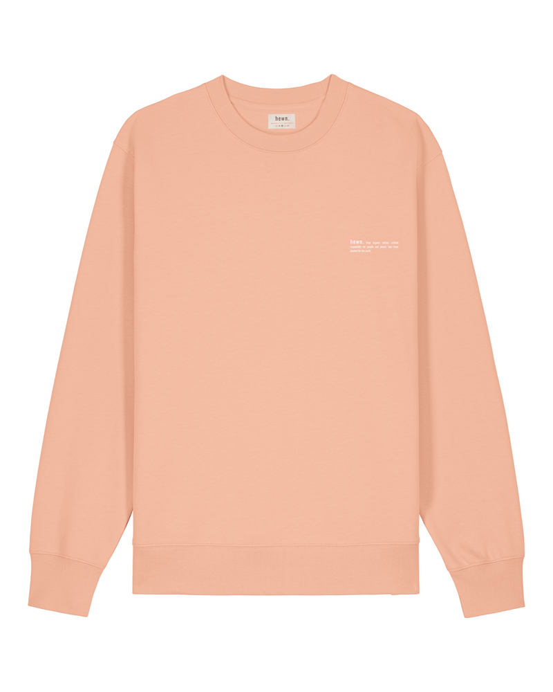 hewn. Womens Organic Cotton Relaxed-fit Sweatshirt in Peach Orange