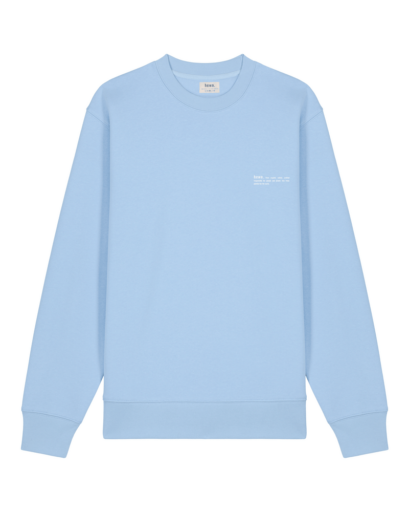 hewn. Womens Organic Cotton Relaxed-fit Sweatshirt in Sky Blue
