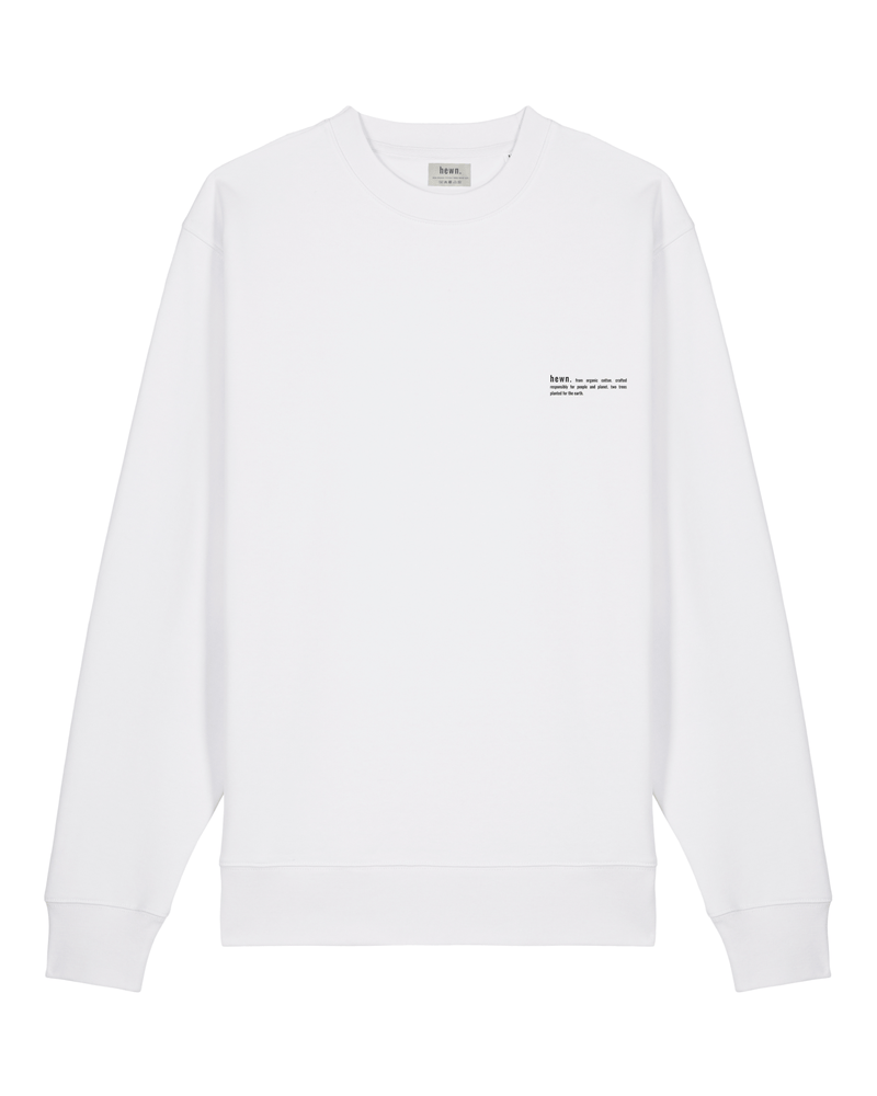 hewn. Womens Organic Cotton Relaxed-fit Sweatshirt in Snow White