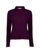 Immaculate Vegan - Susan Organic Cotton Button Down Top | Plum
