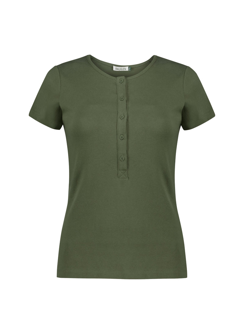 Baukjen Kikki Cap Sleeve Henley Top