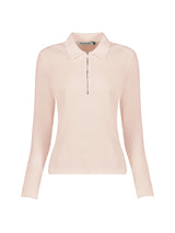 Immaculate Vegan - Organic Cotton Zip Collar Top | Peach Cream