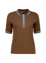 Immaculate Vegan - Baukjen Naomi Organic Rib Zip Collar Top