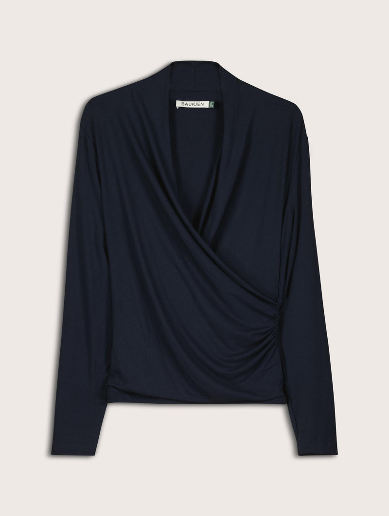 Gylda Wrap Top | Classic Navy