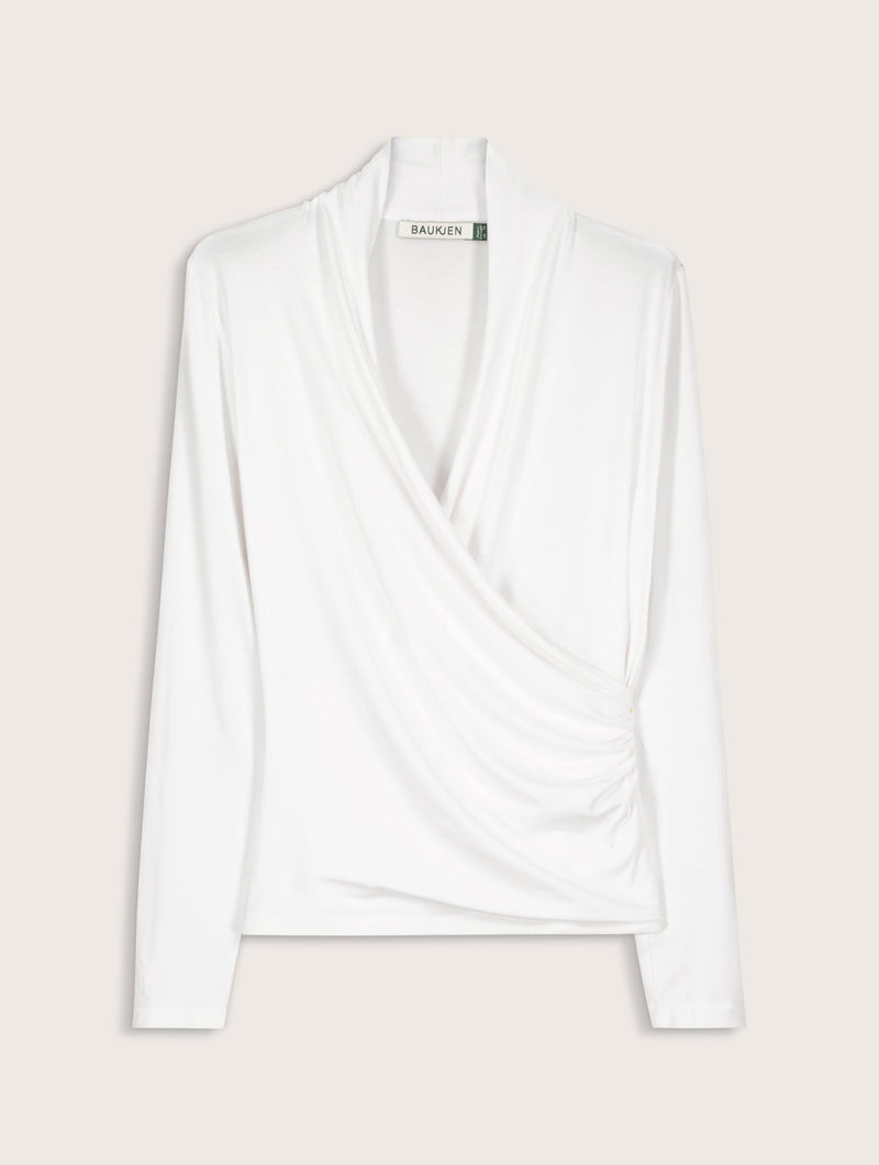 Gylda Wrap Top | Pure White