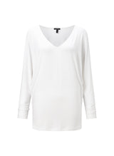 Immaculate Vegan - Ella LENZING™ ECOVERO™ Relaxed V-Neck Top | Pure White