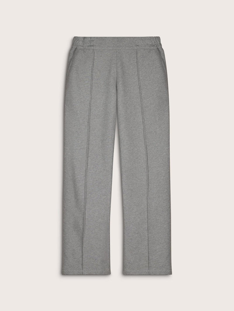 Bergan Organic Cotton Wide Leg Joggers | Grey Marl