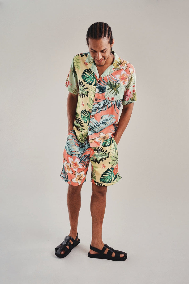 KOMODO TOM - Tropical Print Rayon Shorts