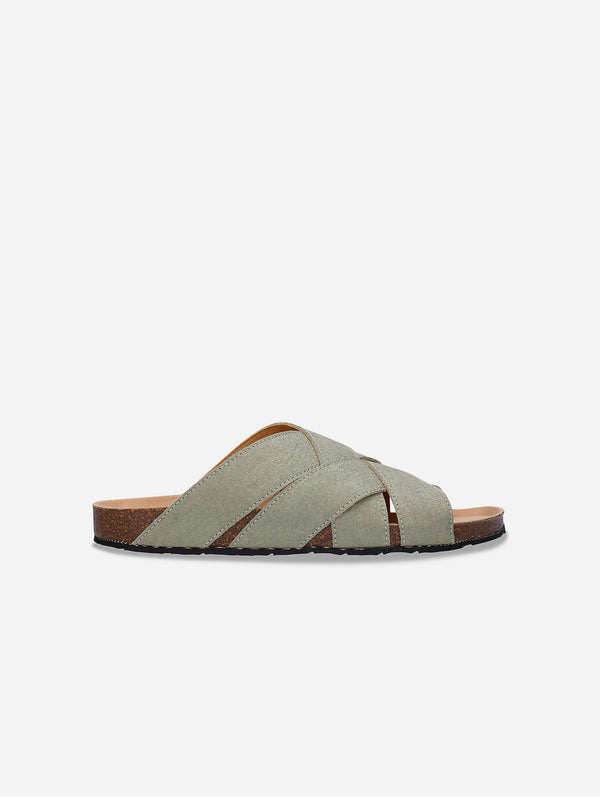 Tanna Unisex Piñatex Vegan Leather Sandals | Green