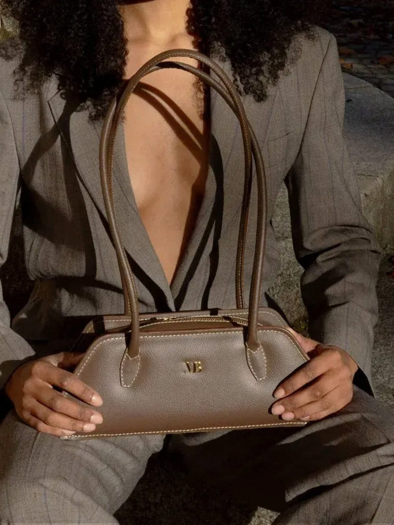 Melina Bucher Tessa Vegan Leather Shoulder Bag | Espresso Espresso