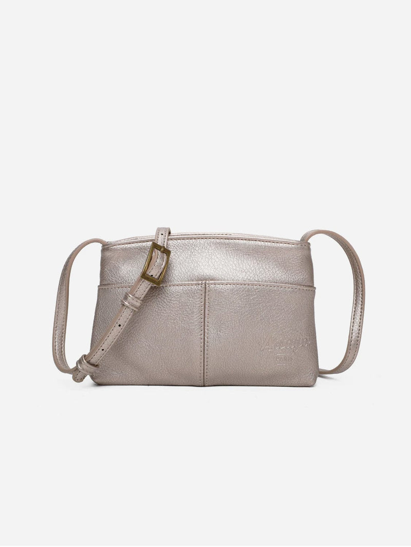 Arsayo The Original Vegan Leather Crossbody Pouch | Champagne Champagne