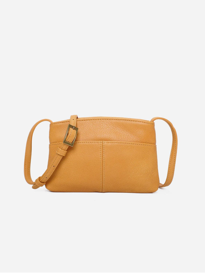 Arsayo The Original Vegan Leather Crossbody Pouch | Mustard Mustard