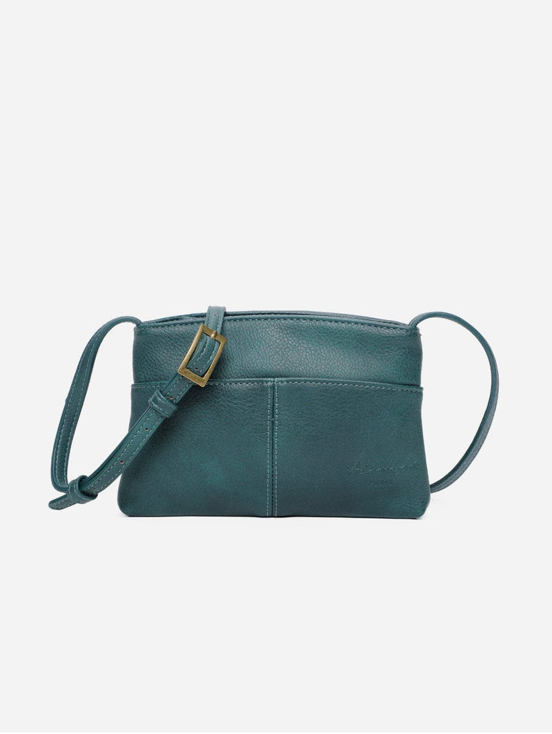 Arsayo The Original Vegan Leather Crossbody Pouch | Peacock Blue Peacock Blue