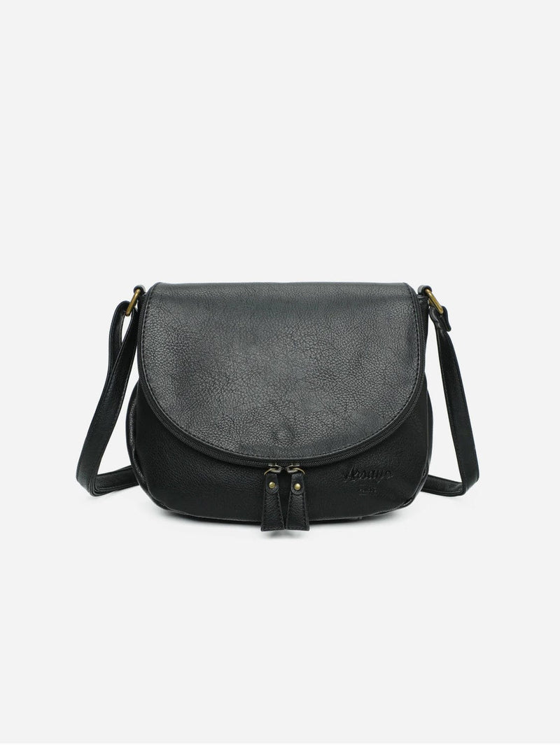 Arsayo The Original Vegan Leather Shoulder Bag | Black Black