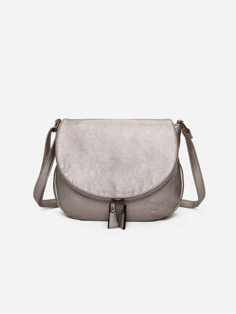 Arsayo The Original Vegan Leather Shoulder Bag | Champagne Champagne