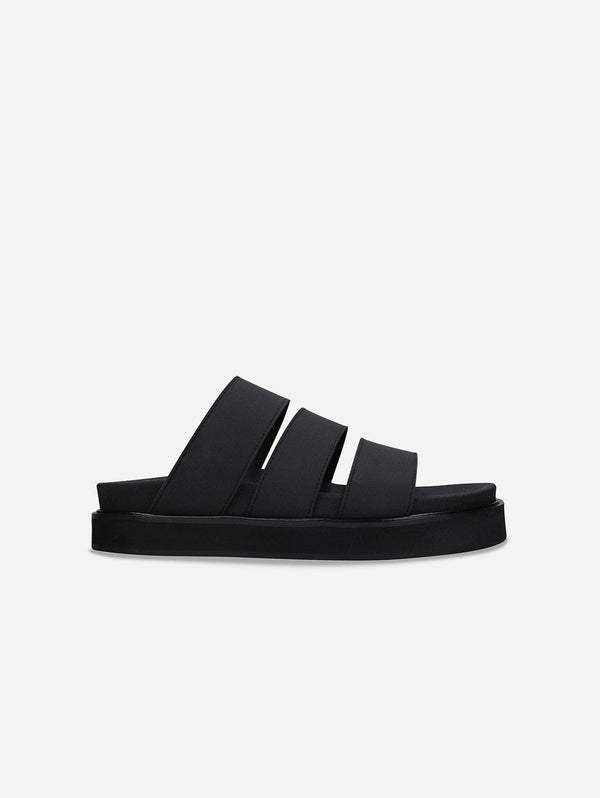 Tonga Unisex Vegan Microfibre Platform Sandals | Black