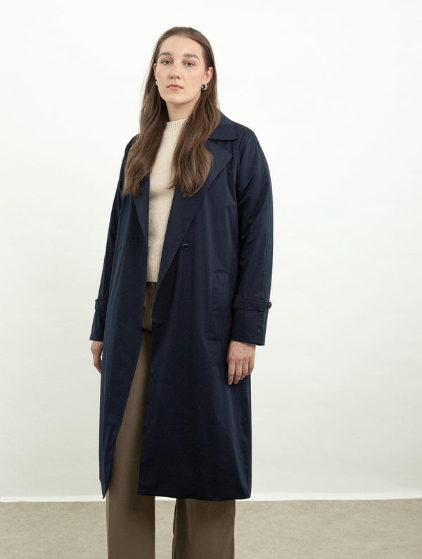 Waterproof Trench Coat | Midnight Navy