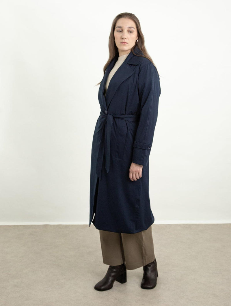 Waterproof Trench Coat | Midnight Navy