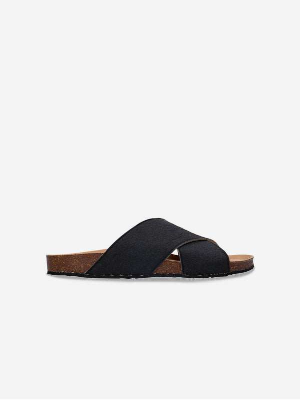 Tupai Unisex Piñatex Vegan Leather Sandals | Black