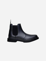 Immaculate Vegan - Green Laces Unisex Vegan Leather Chelsea Boots | Black