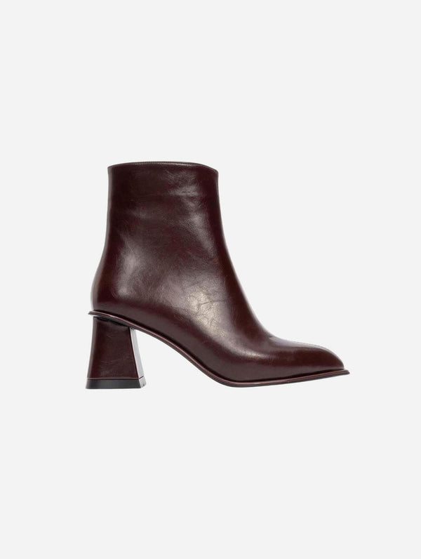 Prologue Shoes Alba Burgundy Block Heel Boot (Women)