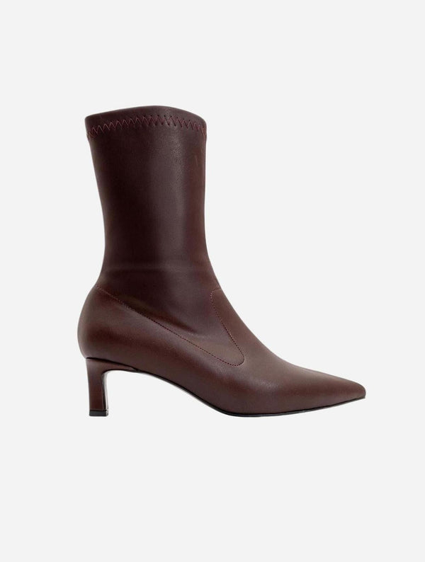 Prologue Shoes Lewin Burgundy Cilt Pointed Toe Stiletto Boot (Women)