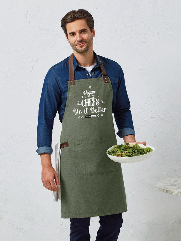 VEGAN Happy Vegan Oxford Bib Apron