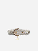 Immaculate Vegan - Piñatex® Vegan Leather Rhinestone Collar | Beige Royal