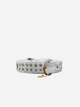 Immaculate Vegan - Piñatex® Vegan Leather Rhinestone Collar | White Snow