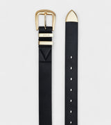 Immaculate Vegan - Votch Daisy Vegan Bio-Based Bamboo Western belt in black