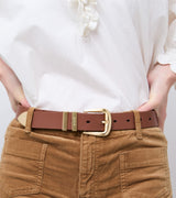 Immaculate Vegan - Votch Daisy Vegan Bio-Based Bamboo Western belt in brown