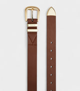 Immaculate Vegan - Votch Daisy Vegan Bio-Based Bamboo Western belt in brown