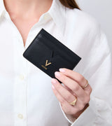 Immaculate Vegan - Votch Elia Vegan Bio-Based Bamboo leather card holder in black