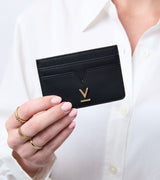 Immaculate Vegan - Votch Elia Vegan Bio-Based Bamboo leather card holder in black