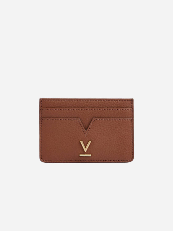 Votch Elia Vegan Bio-Based Bamboo leather card holder in brown