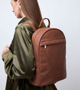 Immaculate Vegan - Votch Laurie Vegan Bio-Based Bamboo Leather Backpack in Brown