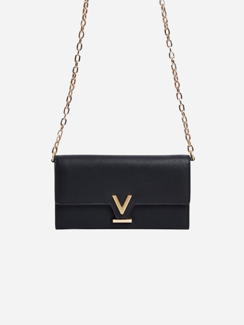 Votch Luella Vegan Bio-Based Bamboo Leather Chain Purse in Black