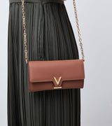 Immaculate Vegan - Votch Luella Vegan Bio-Based Bamboo Leather Chain Purse in Brown