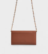 Immaculate Vegan - Votch Luella Vegan Bio-Based Bamboo Leather Chain Purse in Brown