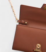 Immaculate Vegan - Votch Luella Vegan Bio-Based Bamboo Leather Chain Purse in Brown