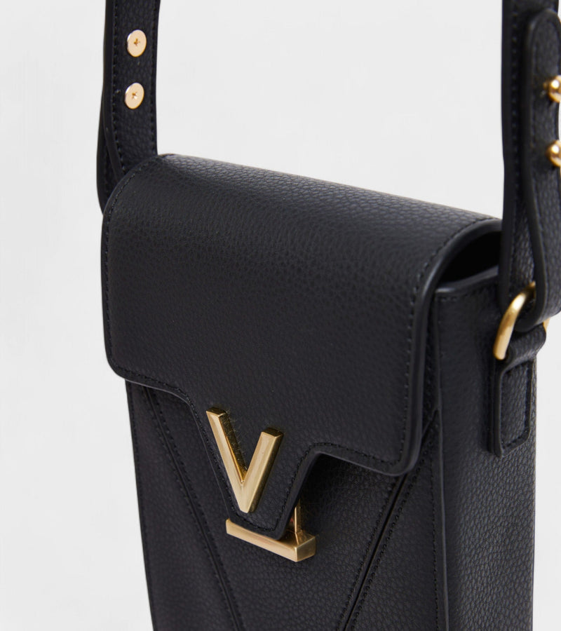 Votch Luna Compact Vegan Bio-Based Bamboo Phone Bag in Black