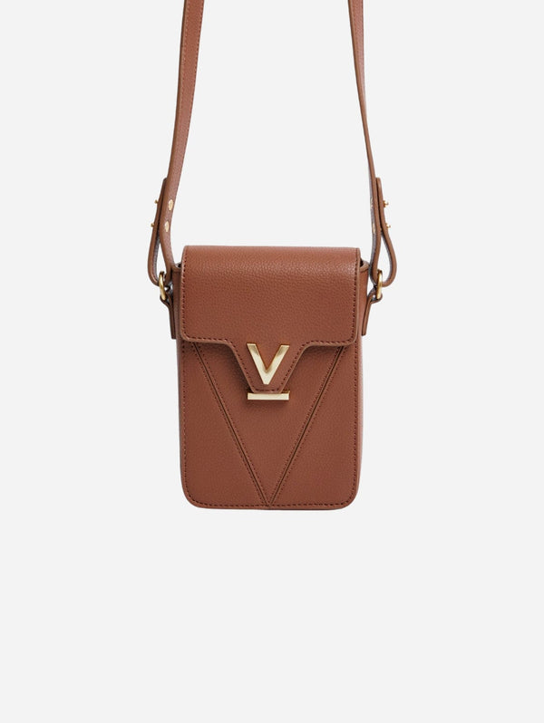 Votch Luna Compact Vegan Bio-Based Bamboo Phone Bag in Brown