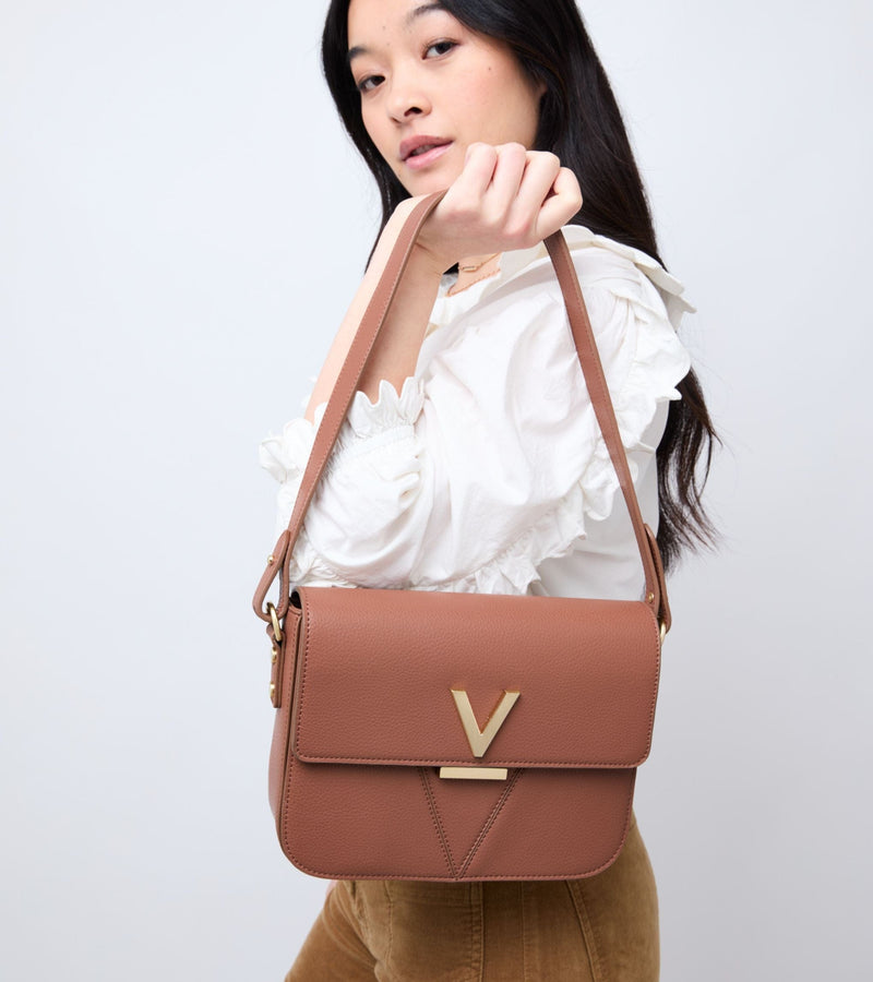 Votch Margot Vegan Bio-Based Bamboo Leather Crossbody in Brown