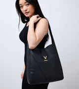 Immaculate Vegan - Votch Nancy Vegan Bio-Based Bamboo Leather Elevated Tote Bag in black