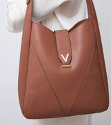 Immaculate Vegan - Votch Nancy Vegan Bio-Based Bamboo Leather Elevated Tote Bag in brown