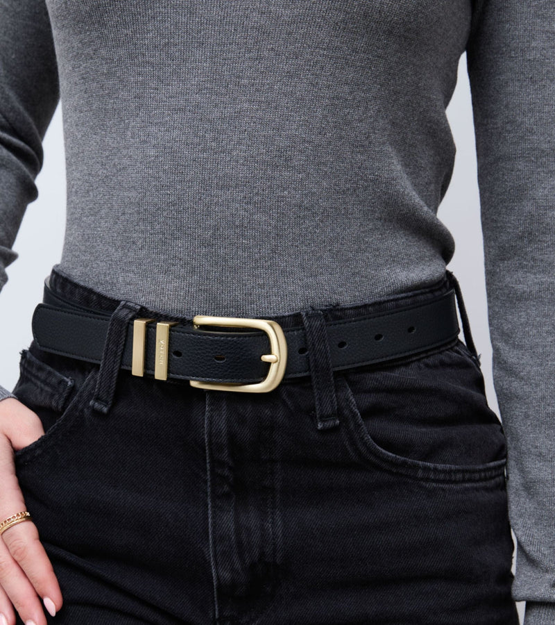 Votch Olive Unisex Vegan Bio-Based Bamboo Classic Belt | Black